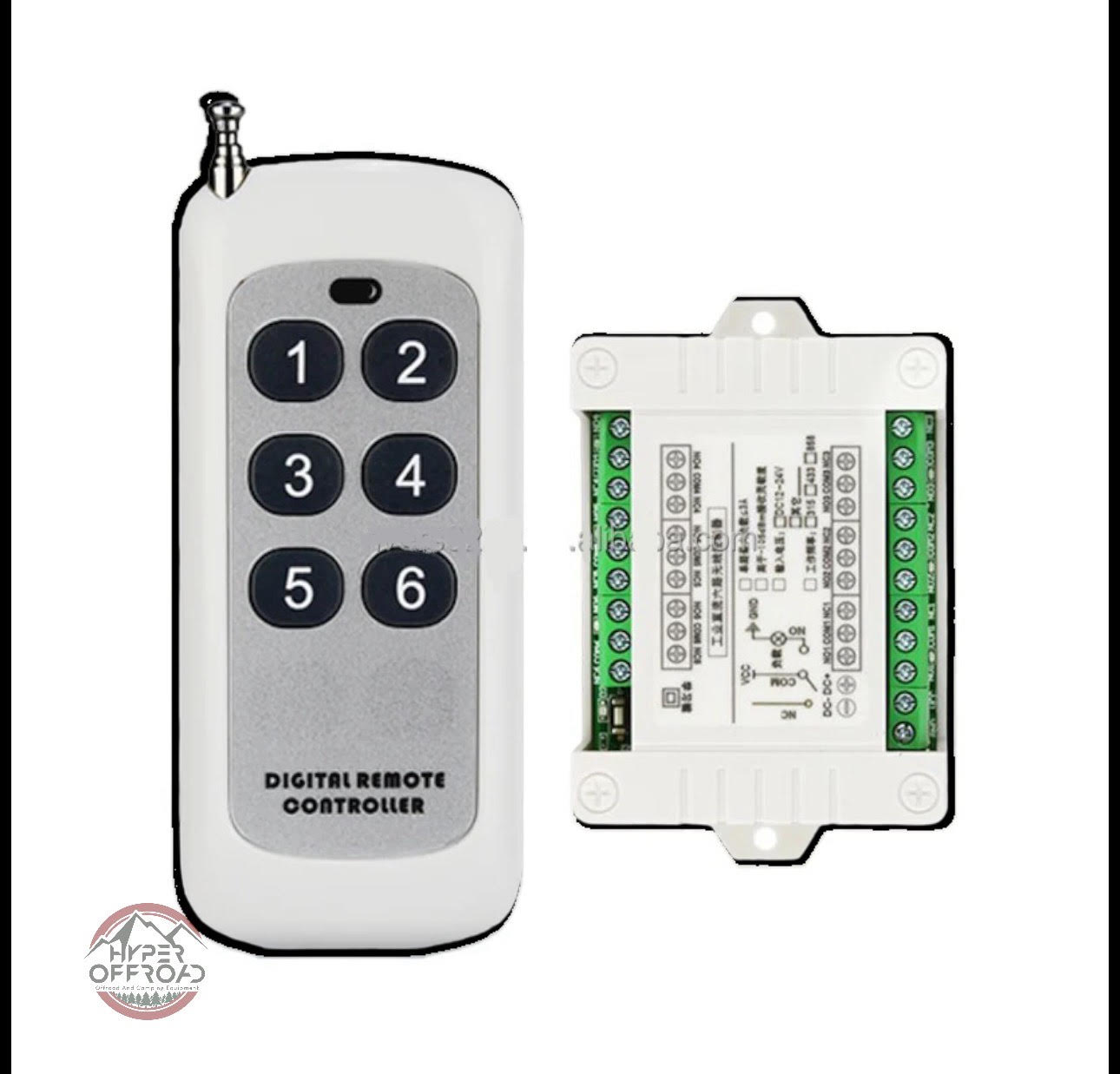 ریموت کنترل قطع و وصل 6 کاناله خودرو آفرودی با رله ۱۲ - ۲۴ ولت